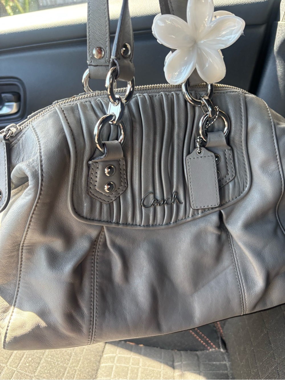 Grey Coach Ashley medium size Fall bag